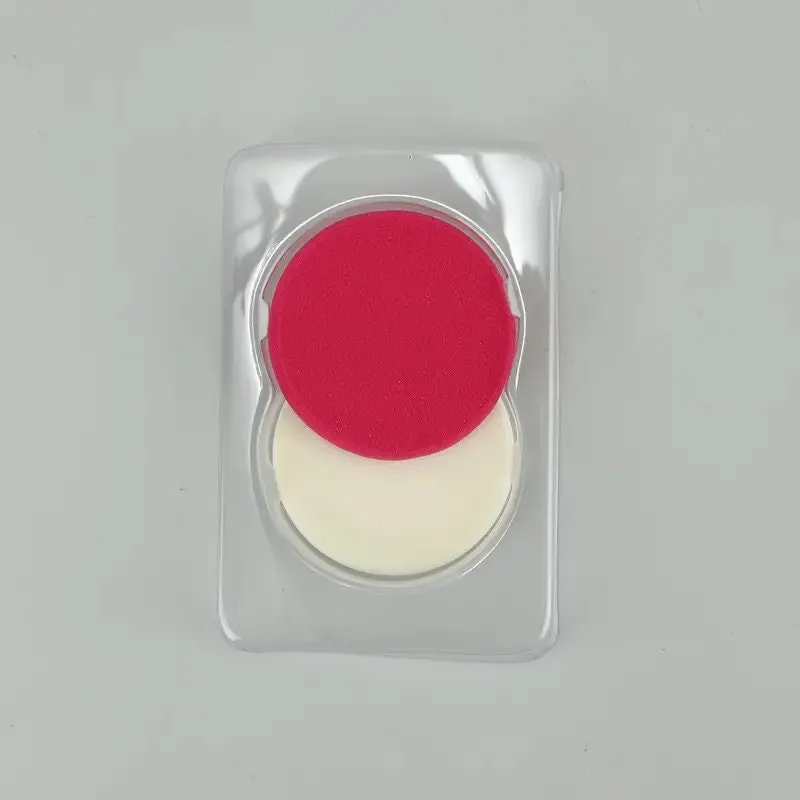 2pcs Round Makeup Sponges | Beauty Face Primer Compact Powder Puff | Blender Sponge Replacement For Cosmetic Flawless Foundation