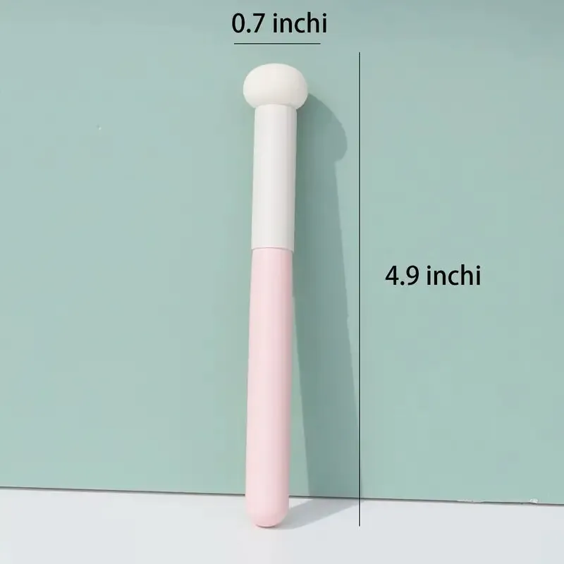 3pcs Multi Functional Mushroom Head Concealer Brush Round Sponge Head Concealing Black Eye Circles Makeup Brush Flat Head Lacrimal Brush