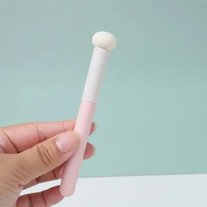 3pcs Multi Functional Mushroom Head Concealer Brush Round Sponge Head Concealing Black Eye Circles Makeup Brush Flat Head Lacrimal Brush