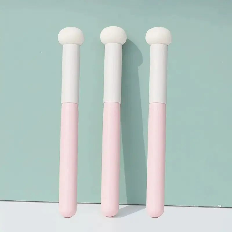3pcs Multi Functional Mushroom Head Concealer Brush Round Sponge Head Concealing Black Eye Circles Makeup Brush Flat Head Lacrimal Brush