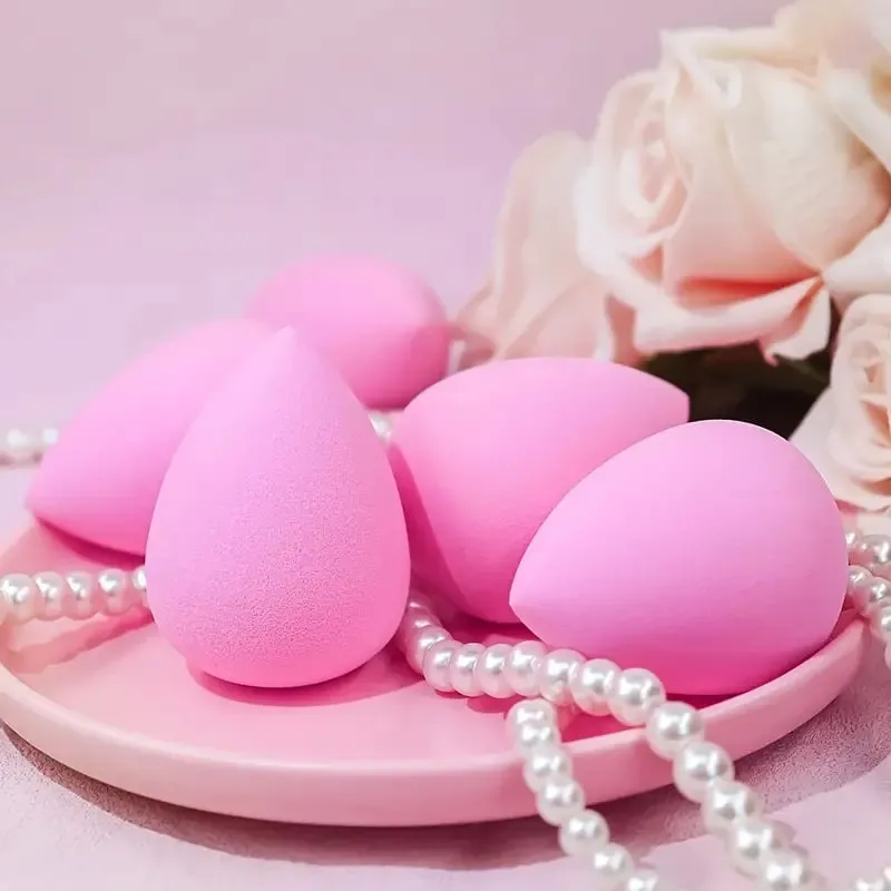 5 Pcs Makeup Sponge Set | Foundation Blending Beauty Sponge | Pink Makeup Sponges