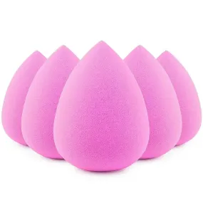 5Pcs Makeup Sponge Set | Foundation Blending Beauty Sponge | Pink Makeup Sponges | Flawless For Liquid Cream And Powder