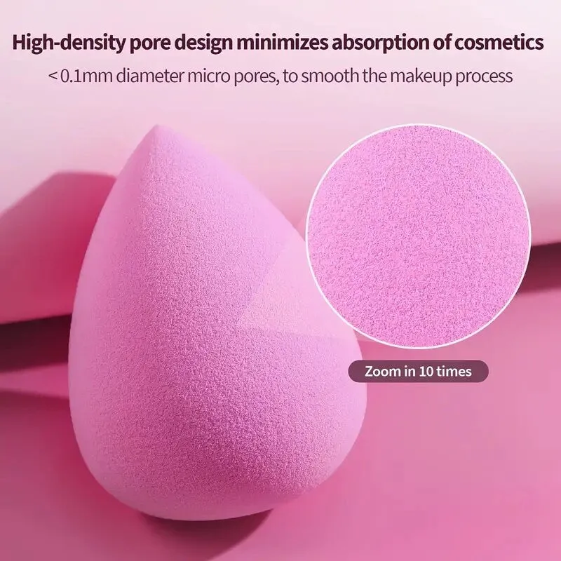 5Pcs Makeup Sponge Set | Foundation Blending Beauty Sponge | Pink Makeup Sponges | Flawless For Liquid Cream And Powder