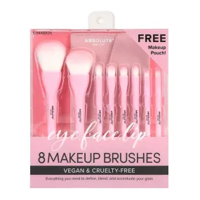Absolute New York Vegan & Cruelty-Free 8 Makeup Brushes Set