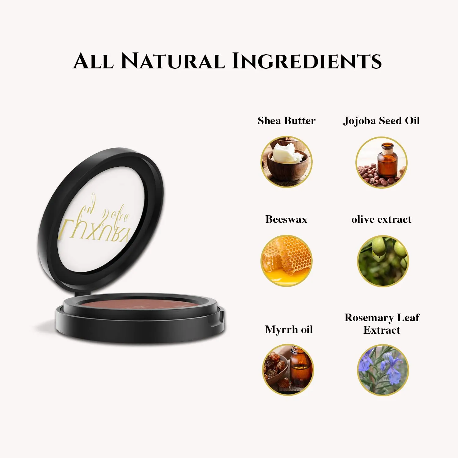 All Natural Cream Blush for Lip & Cheek Makeup Contouring, Flirty