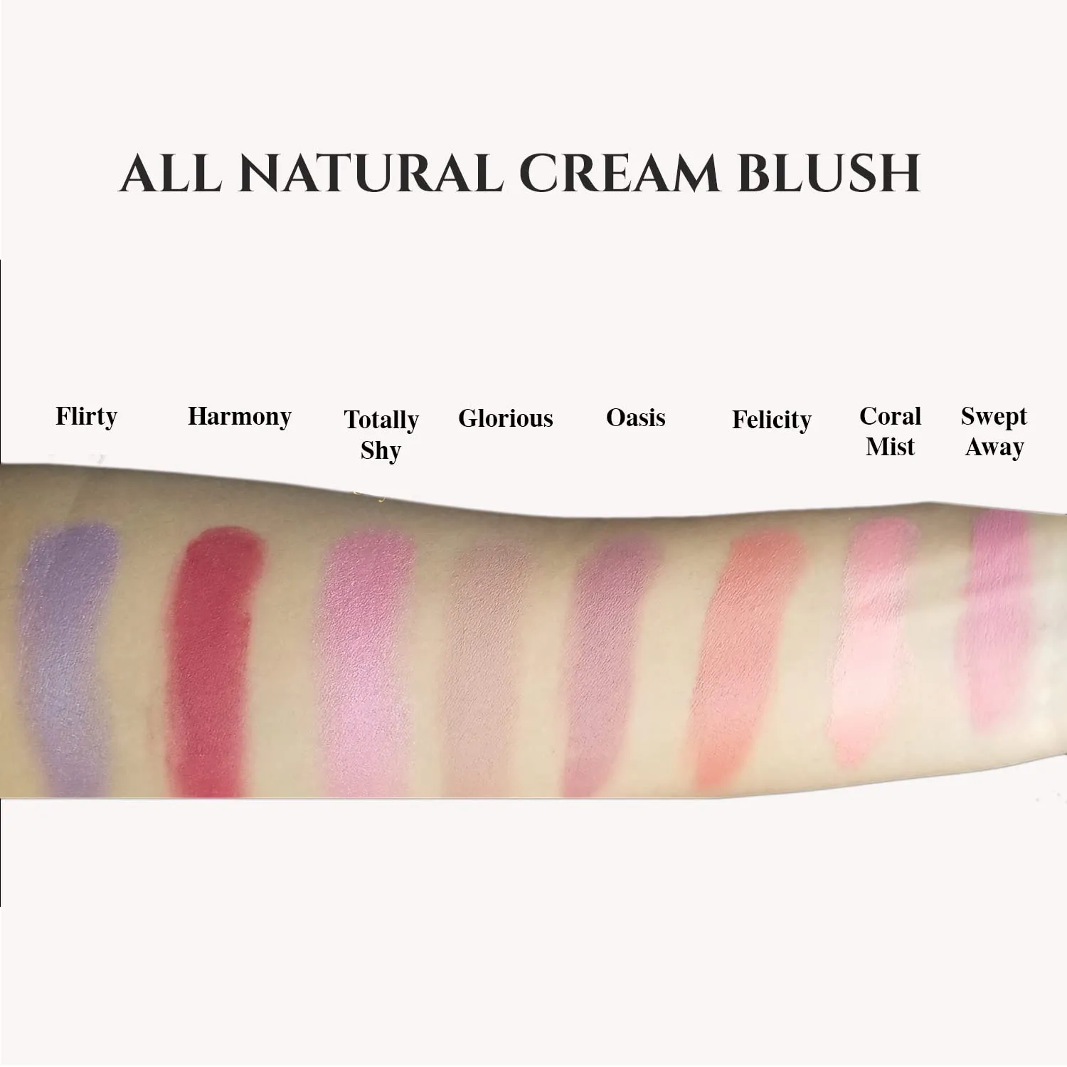 All Natural Cream Blush for Lip & Cheek Makeup Contouring, Flirty