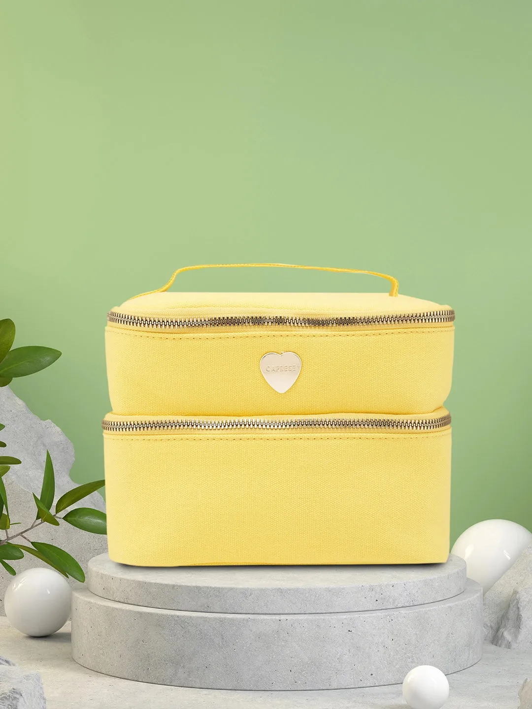 Caprese Keats Vanity Large Yellow Handheld Bag