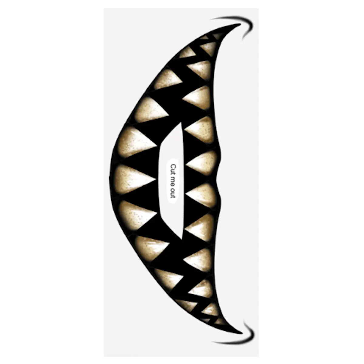Cheshire Big Mouth Temporary Tattoo