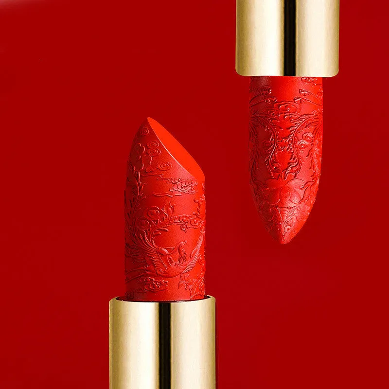 Chinese Style Music Colorful Lanterns Gift Box Carved Lipstick Set