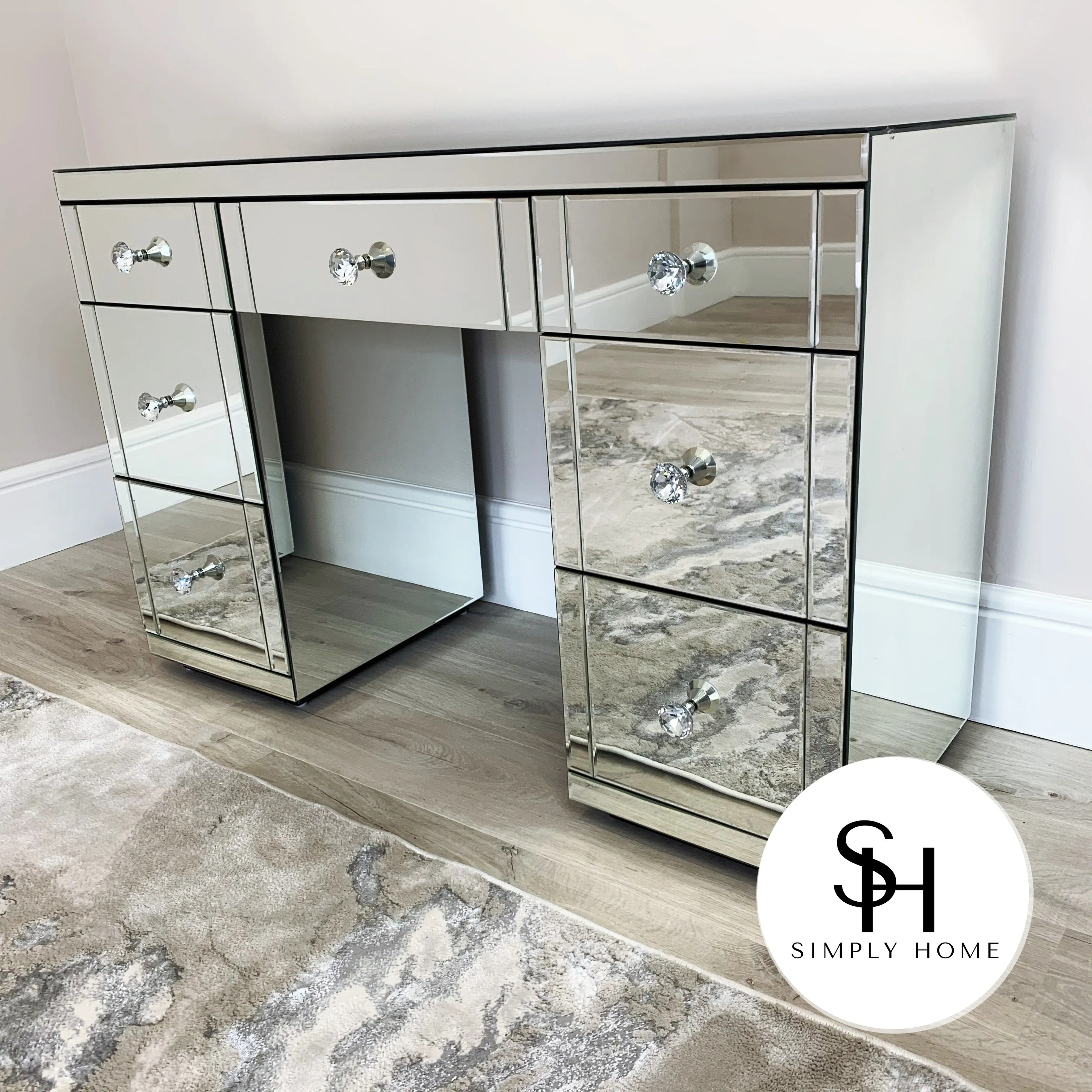 Classic Dresser, Rectangular Makeup mirror, & Classic stool Bundle