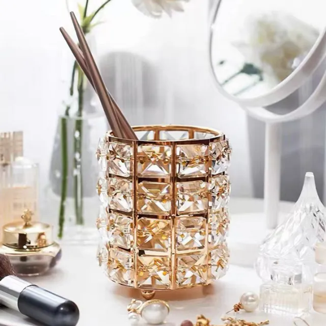 Crystal Round Makeup Brush Holder