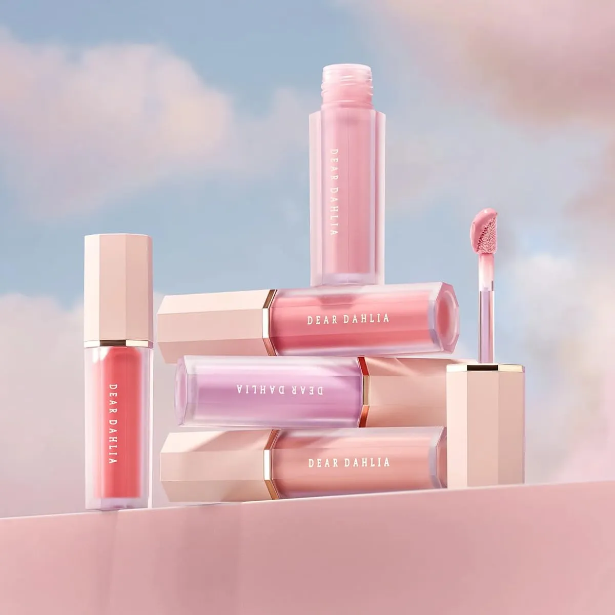 DEAR DAHLIA PETAL DROP LIQUID BLUSH Petal Drop Liquid Cheek Brusher (PURITY), Clean Vegan Natural Face Cheek & Makeup