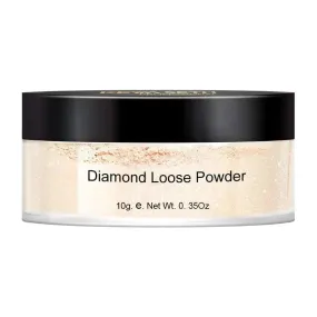 Diamond Loose Powder Natural Glow & Shimmer, Ultra- Fine Translucent, Feather Light Finishing Powder