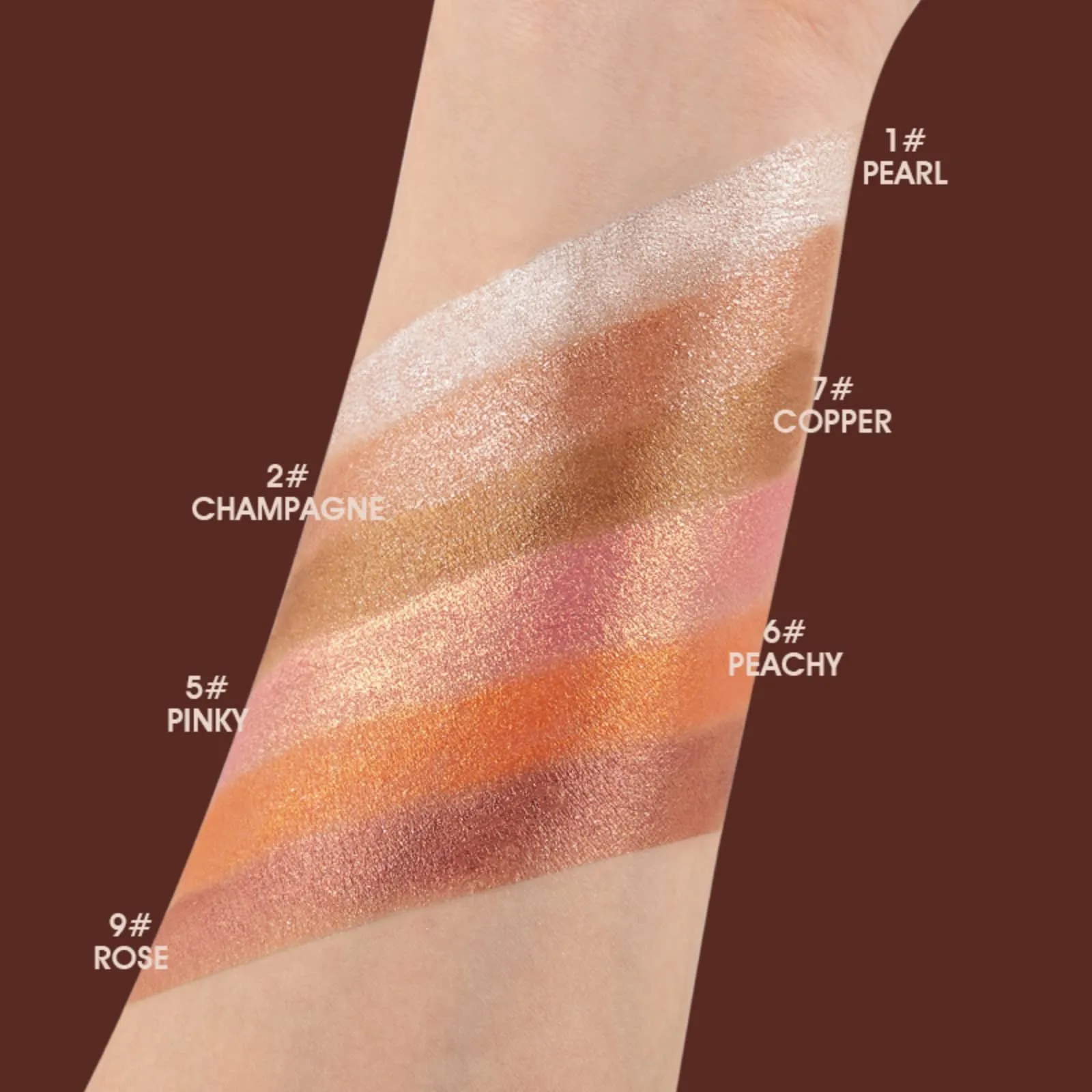 Ehinew Eyeshadow Stick - Neutral and Brown Metallic Eye Shadow Stick Makeup - Champagne Matte & Glitter Eyeshadow - Creamy & Waterproof Eyeshadow Brightener Pencil (6# Peachy)