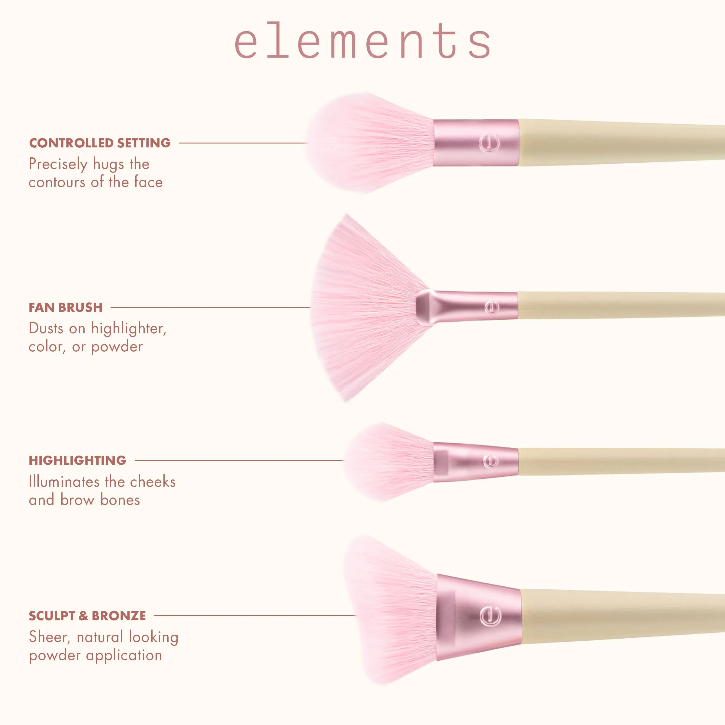 Elements Wind-Kissed Finish Makeup Brush Kit