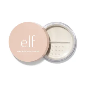 e.l.f. Halo Glow Setting Powder, Silky, Weightless Formula, Semi-Matte Finish, Light, 0.24 Oz (6.8g)