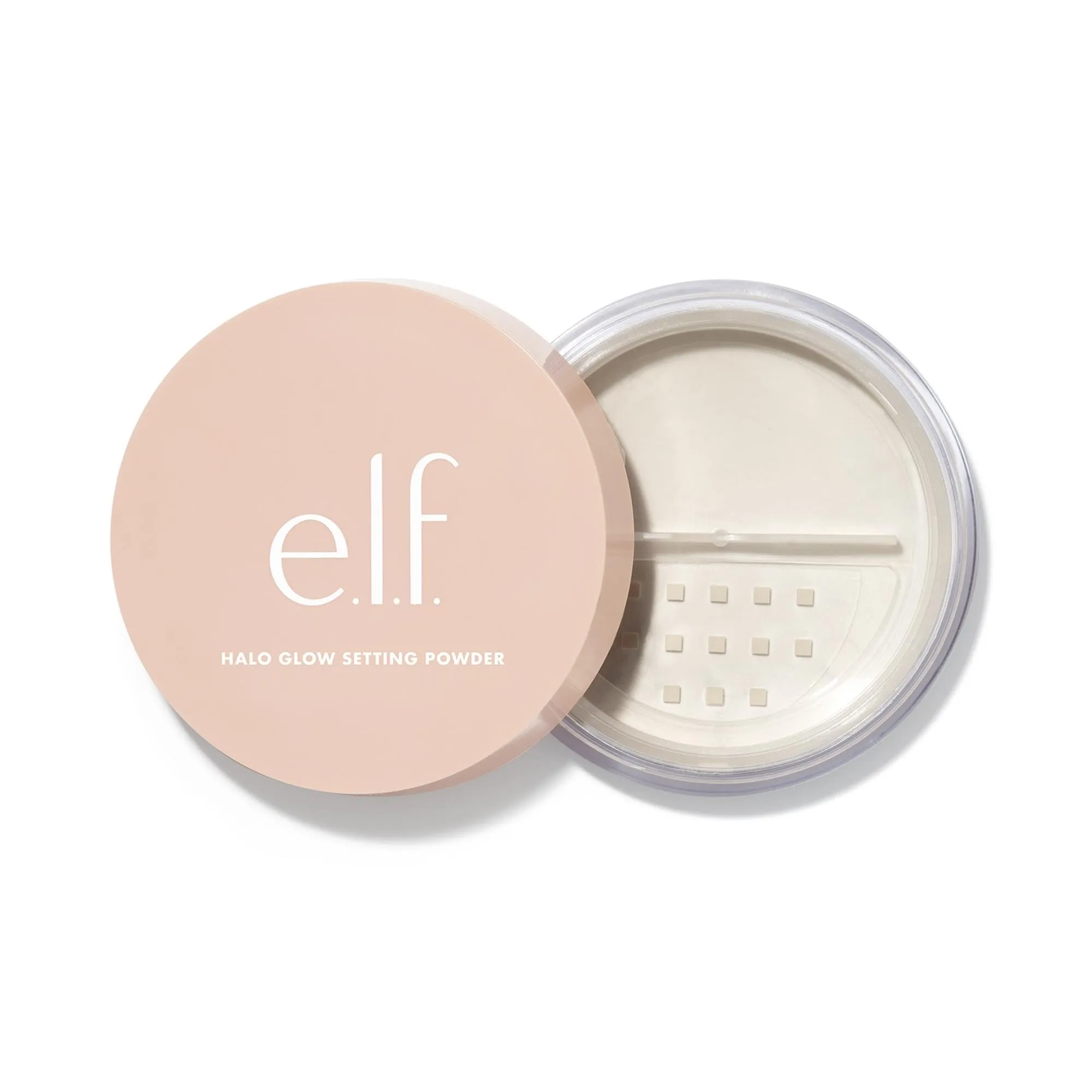 e.l.f. Halo Glow Setting Powder, Silky, Weightless Formula, Semi-Matte Finish, Light, 0.24 Oz (6.8g)