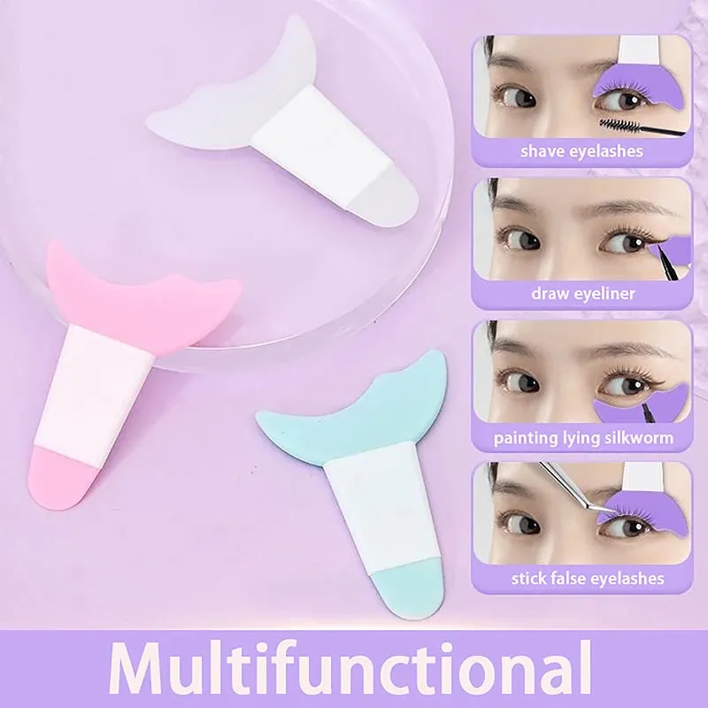 Eyeliner Template Mascara Shield Applicator Silicone Brush Tool