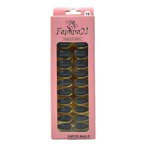 Famina21 Premium Fake Nails 24 Pcs #15