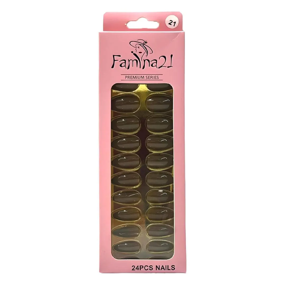 Famina21 Premium Fake Nails 24 Pcs #21
