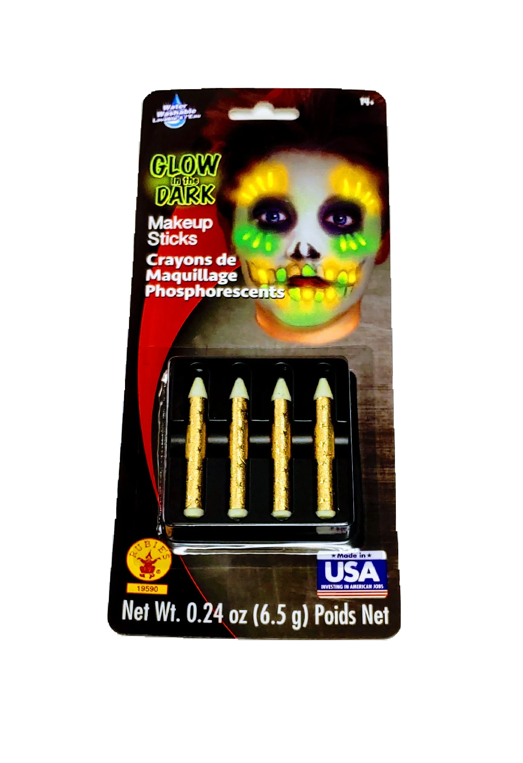 Glow In The Dark Makeup Sticks | 4pcs