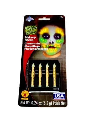 Glow In The Dark Makeup Sticks | 4pcs