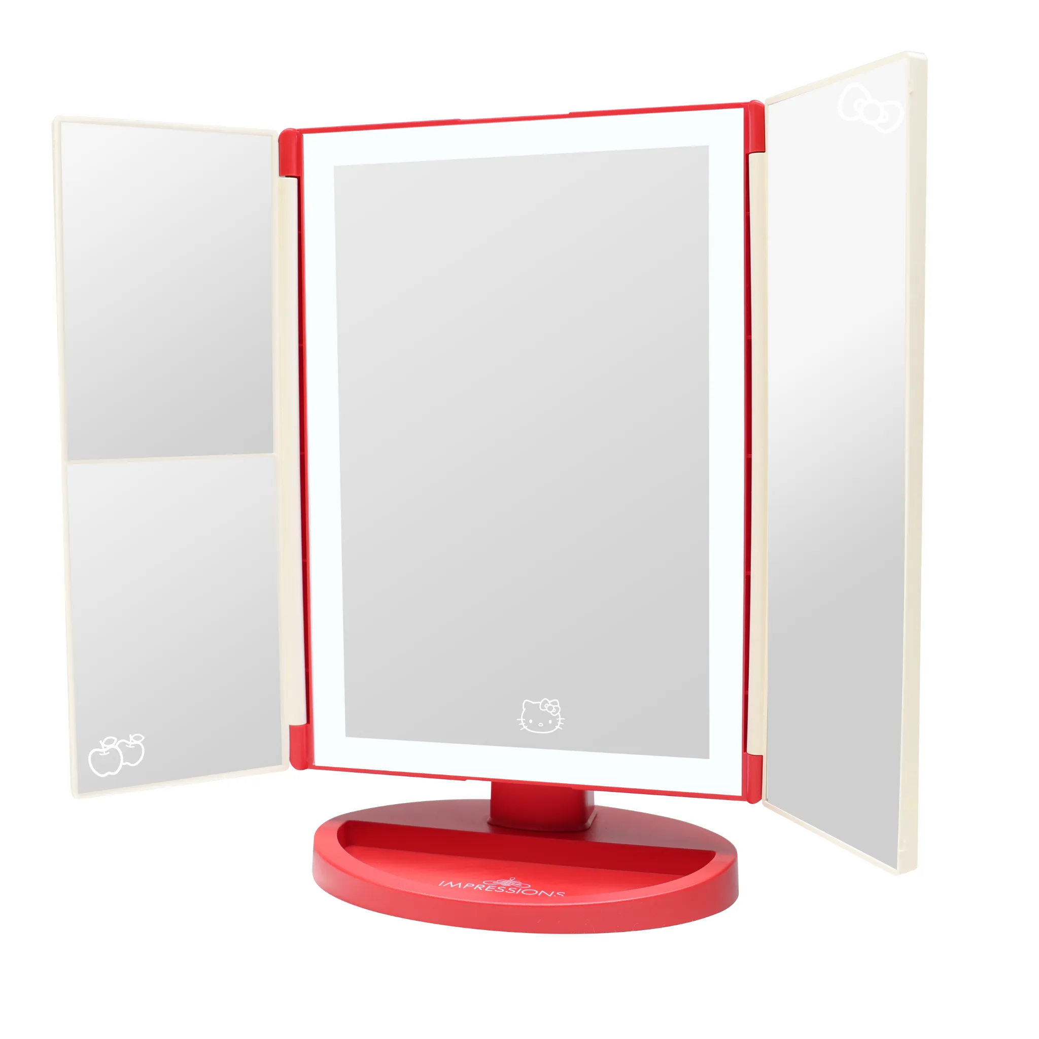 Hello Kitty®️ Apples Trifold LED Makeup Mirror