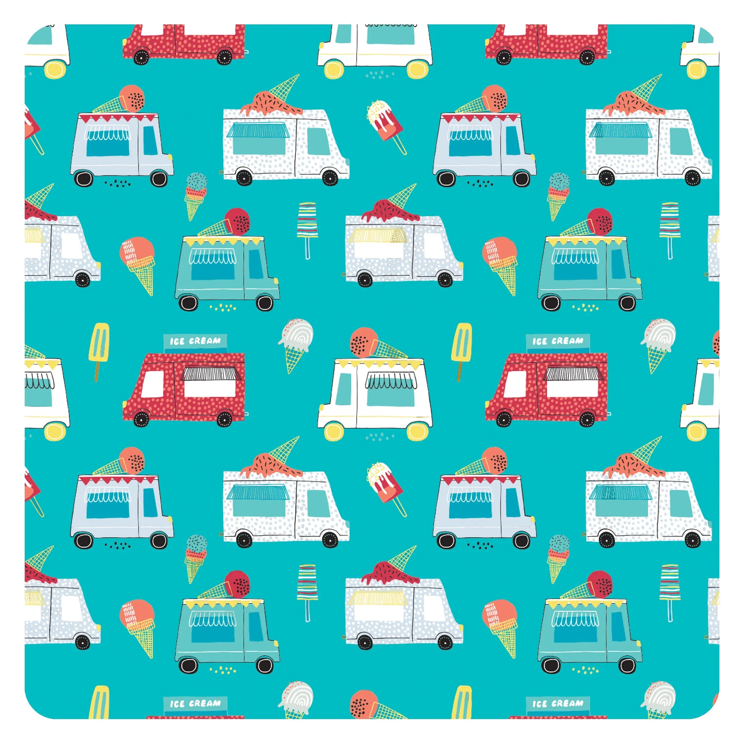 Ice Cream Truck - Waterproof Wet Bag (for Mealtime, On-the-go, And More!)