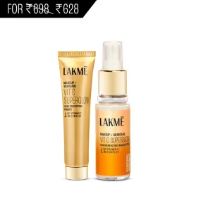 Lakmē VitC Superglow Primer   Setting Spray Combo