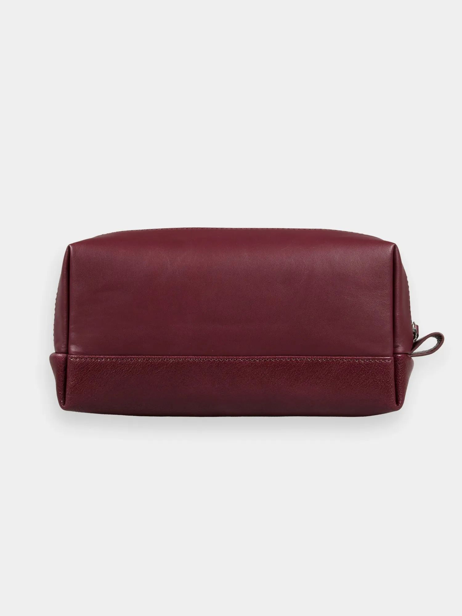 Large leather makeup bag