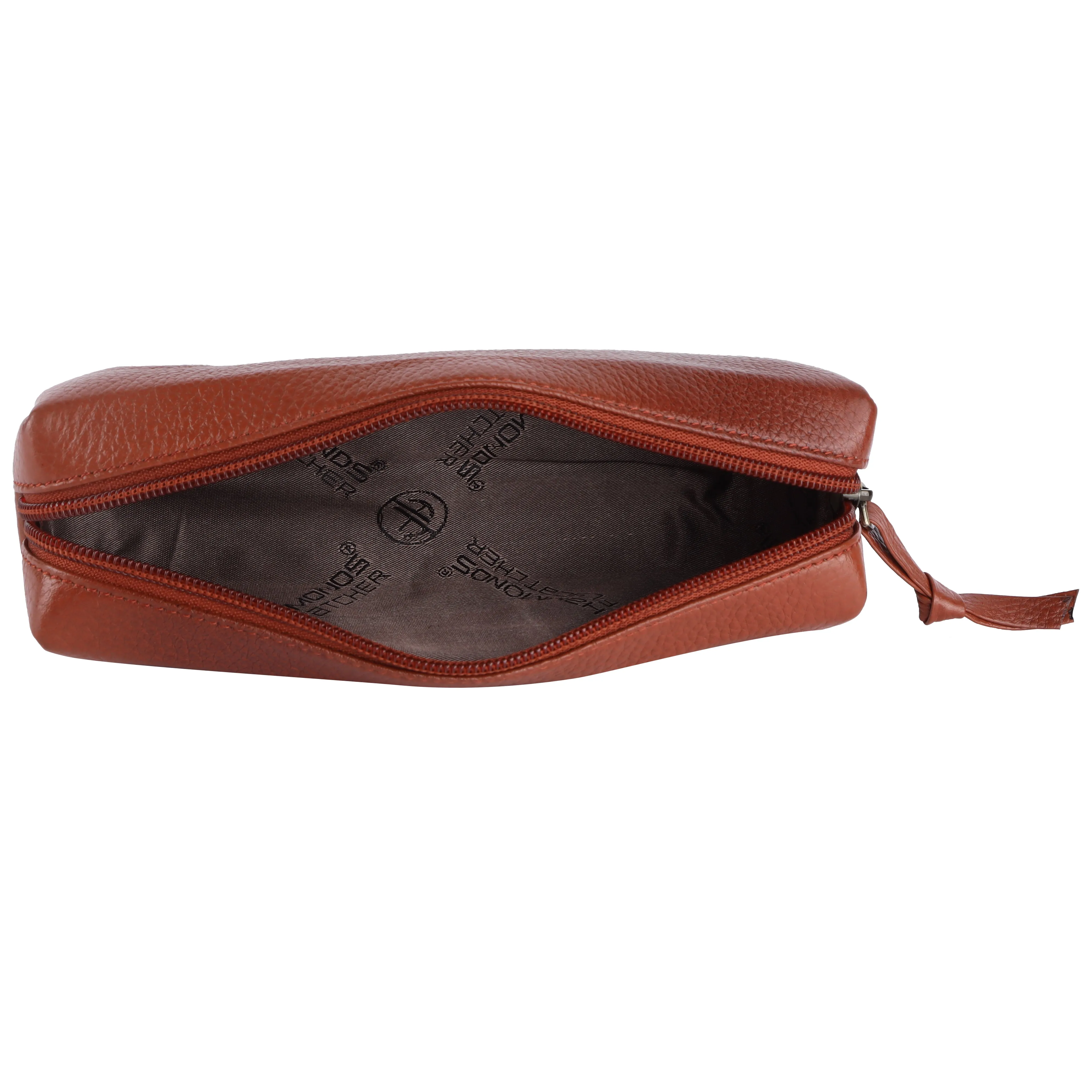 Leather Utility Pouch - Multi-Use Pencil Case, Cosmetic, Stationery, Coin, and Makeup Brush Pouch for Women & Men