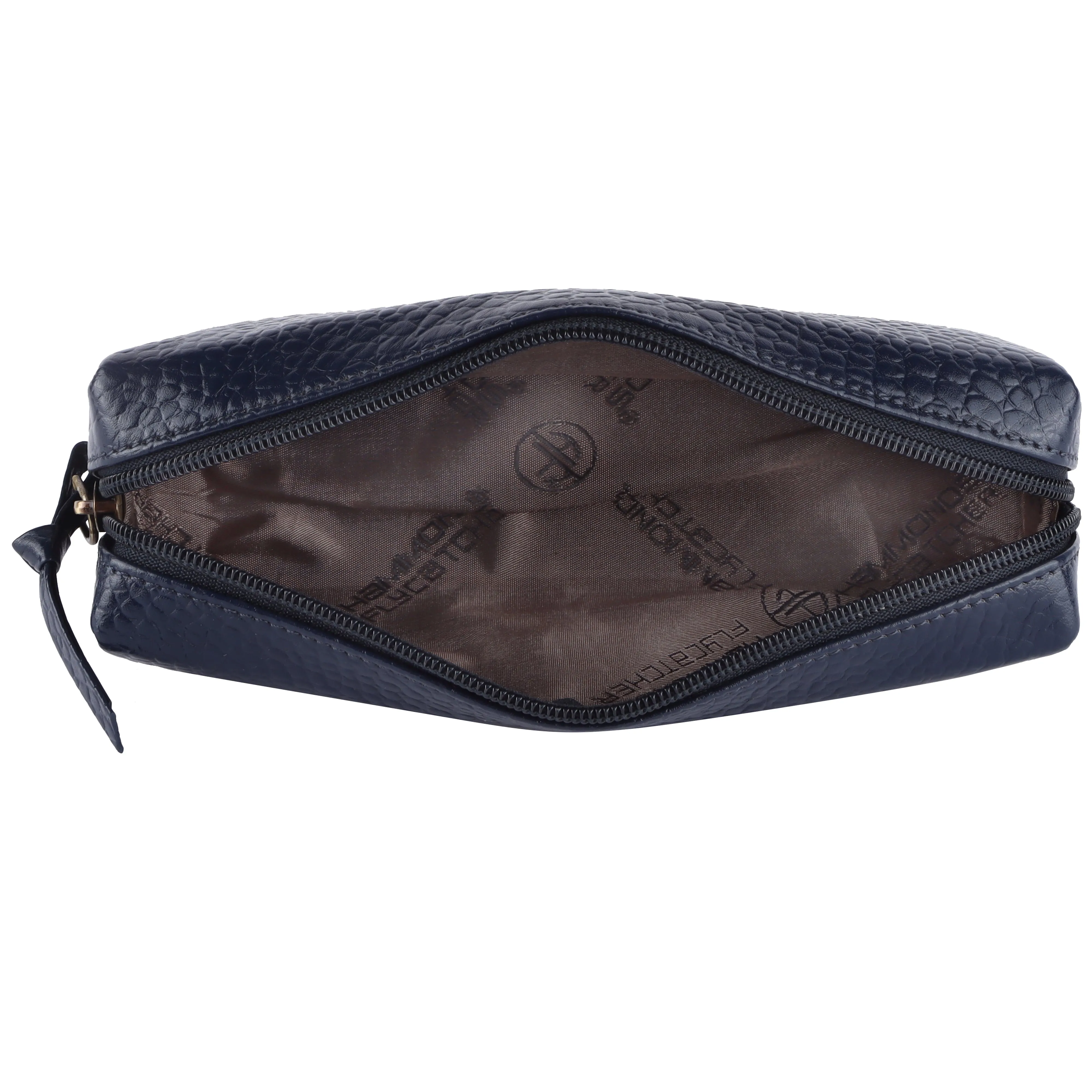 Leather Utility Pouch - Multi-Use Pencil Case, Cosmetic, Stationery, Coin, and Makeup Brush Pouch for Women & Men