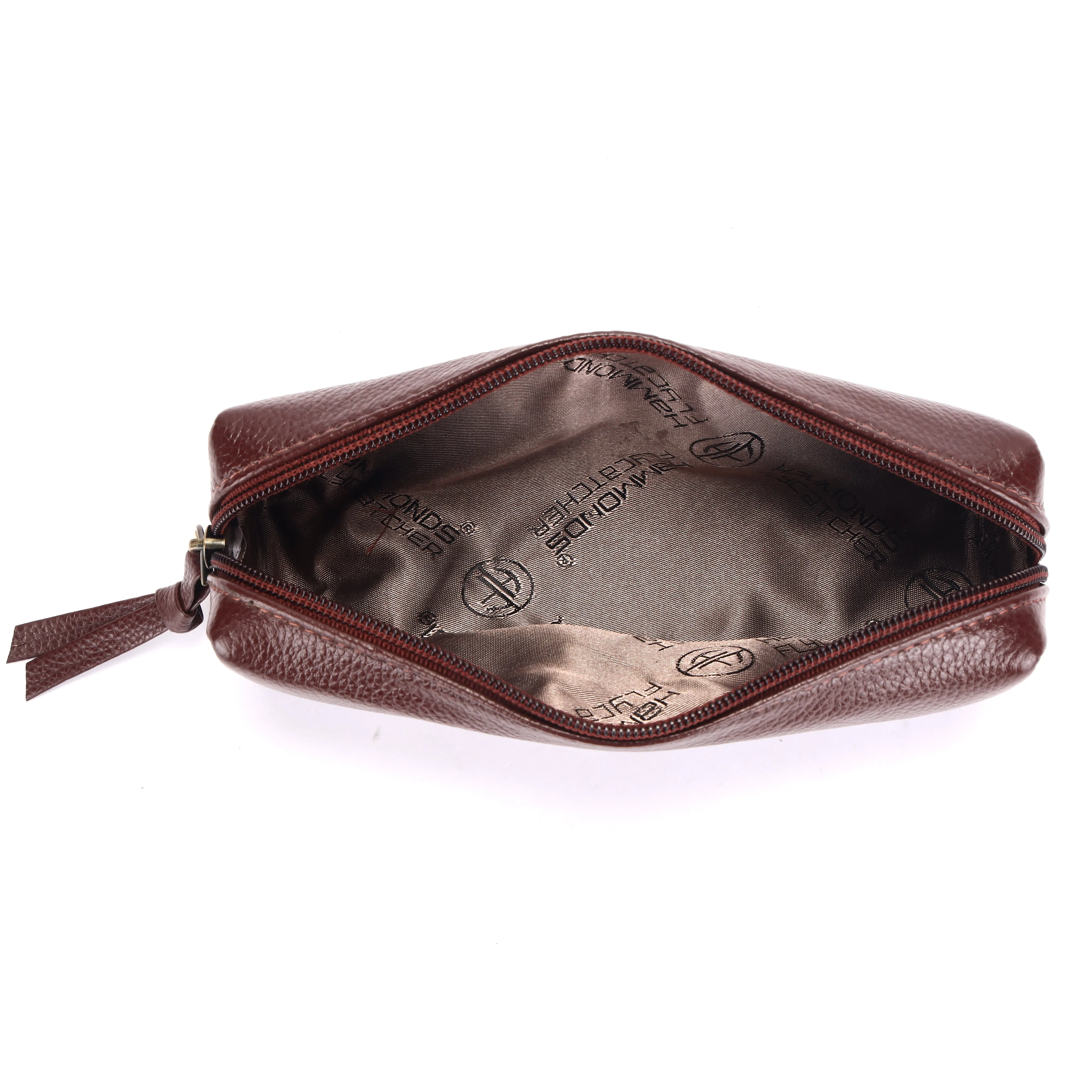 Leather Utility Pouch - Multi-Use Pencil Case, Cosmetic, Stationery, Coin, and Makeup Brush Pouch for Women & Men