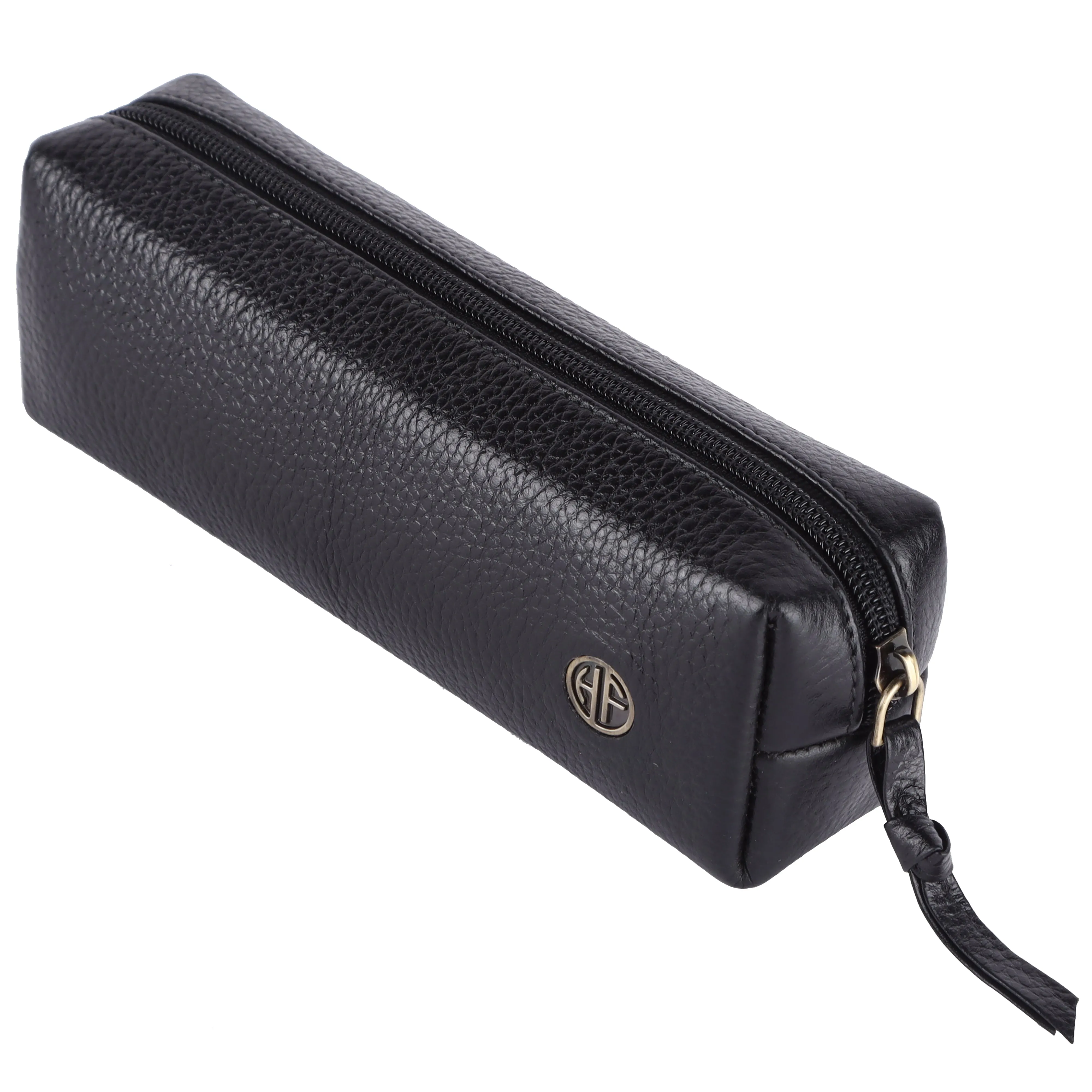 Leather Utility Pouch - Multi-Use Pencil Case, Cosmetic, Stationery, Coin, and Makeup Brush Pouch for Women & Men