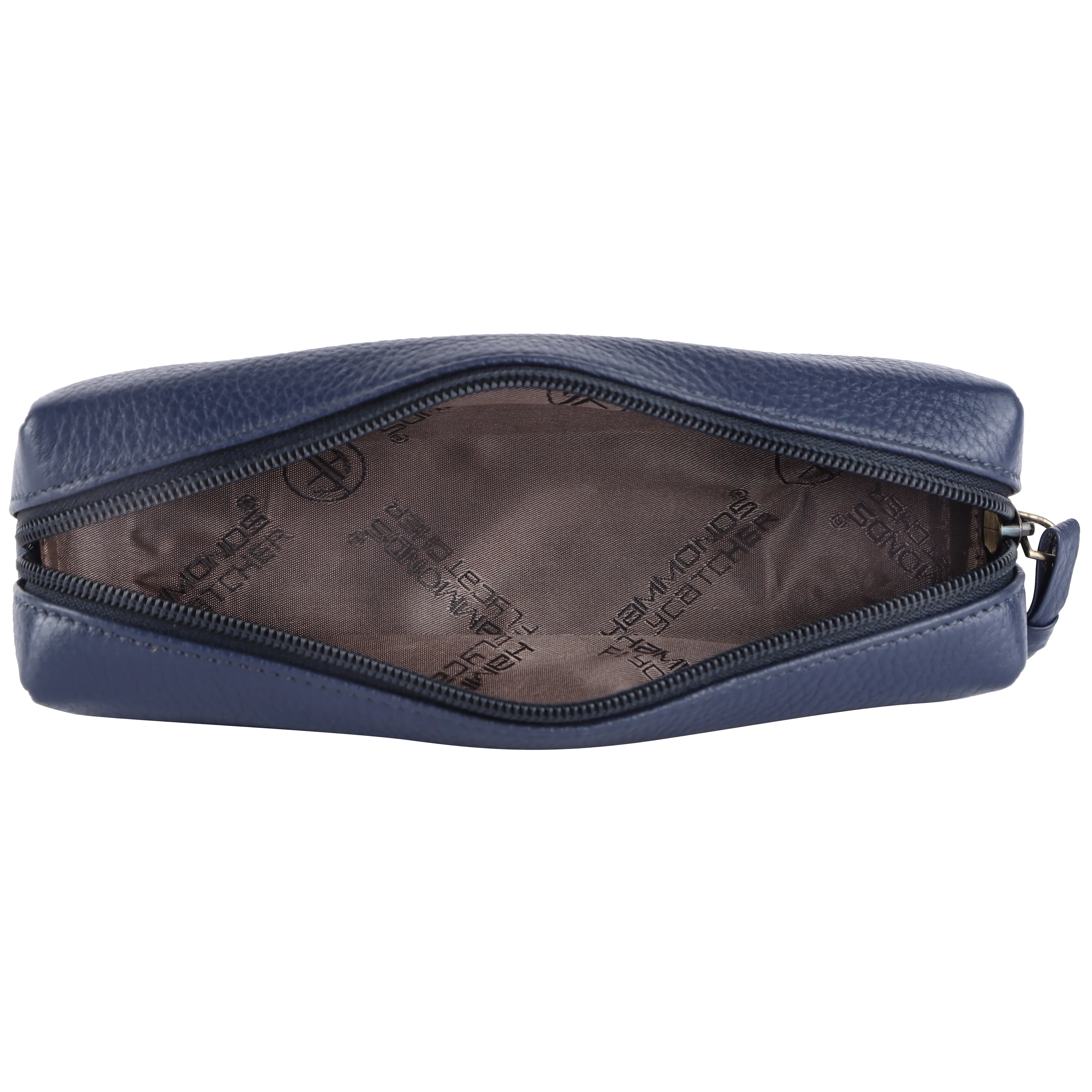 Leather Utility Pouch - Multi-Use Pencil Case, Cosmetic, Stationery, Coin, and Makeup Brush Pouch for Women & Men