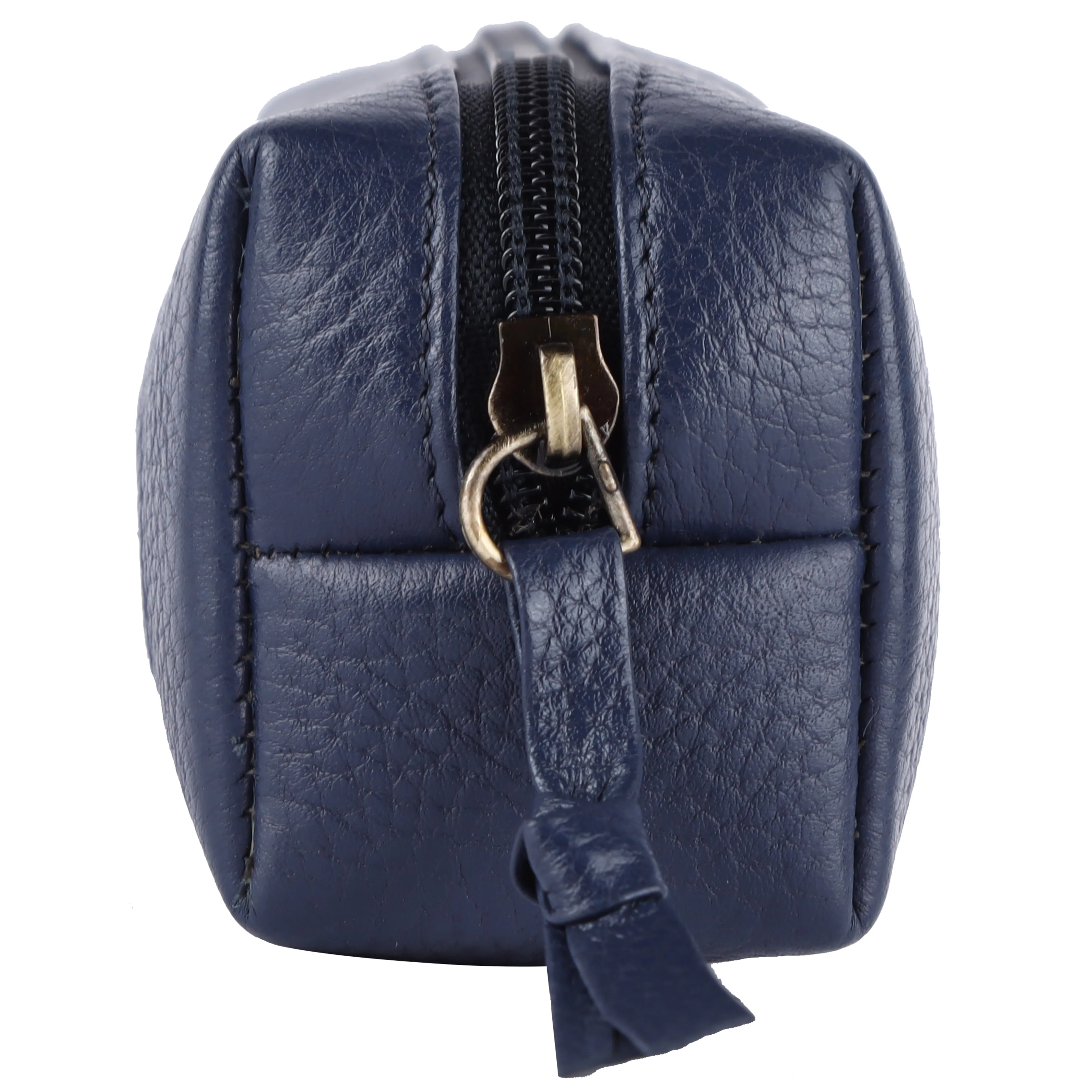 Leather Utility Pouch - Multi-Use Pencil Case, Cosmetic, Stationery, Coin, and Makeup Brush Pouch for Women & Men