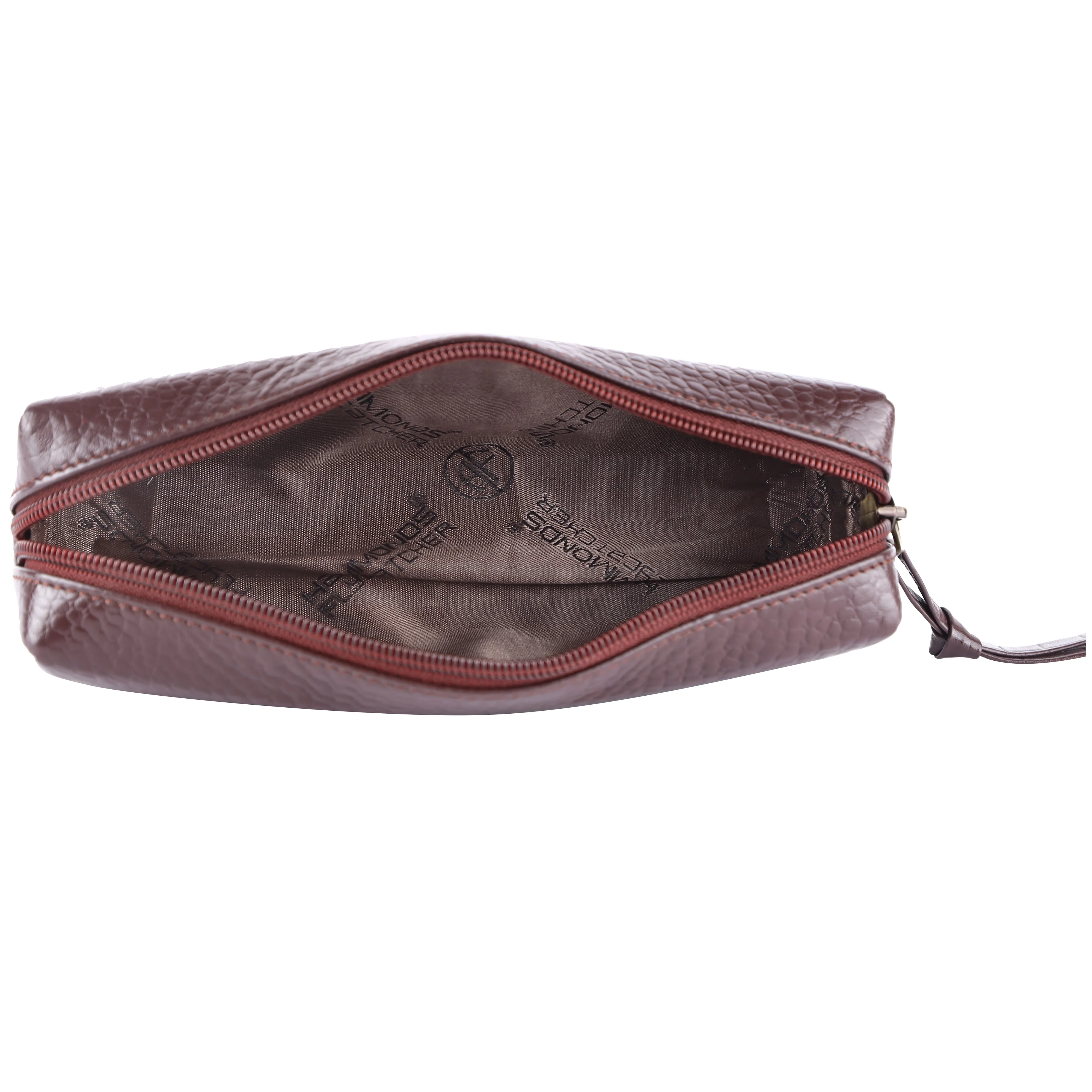 Leather Utility Pouch - Multi-Use Pencil Case, Cosmetic, Stationery, Coin, and Makeup Brush Pouch for Women & Men