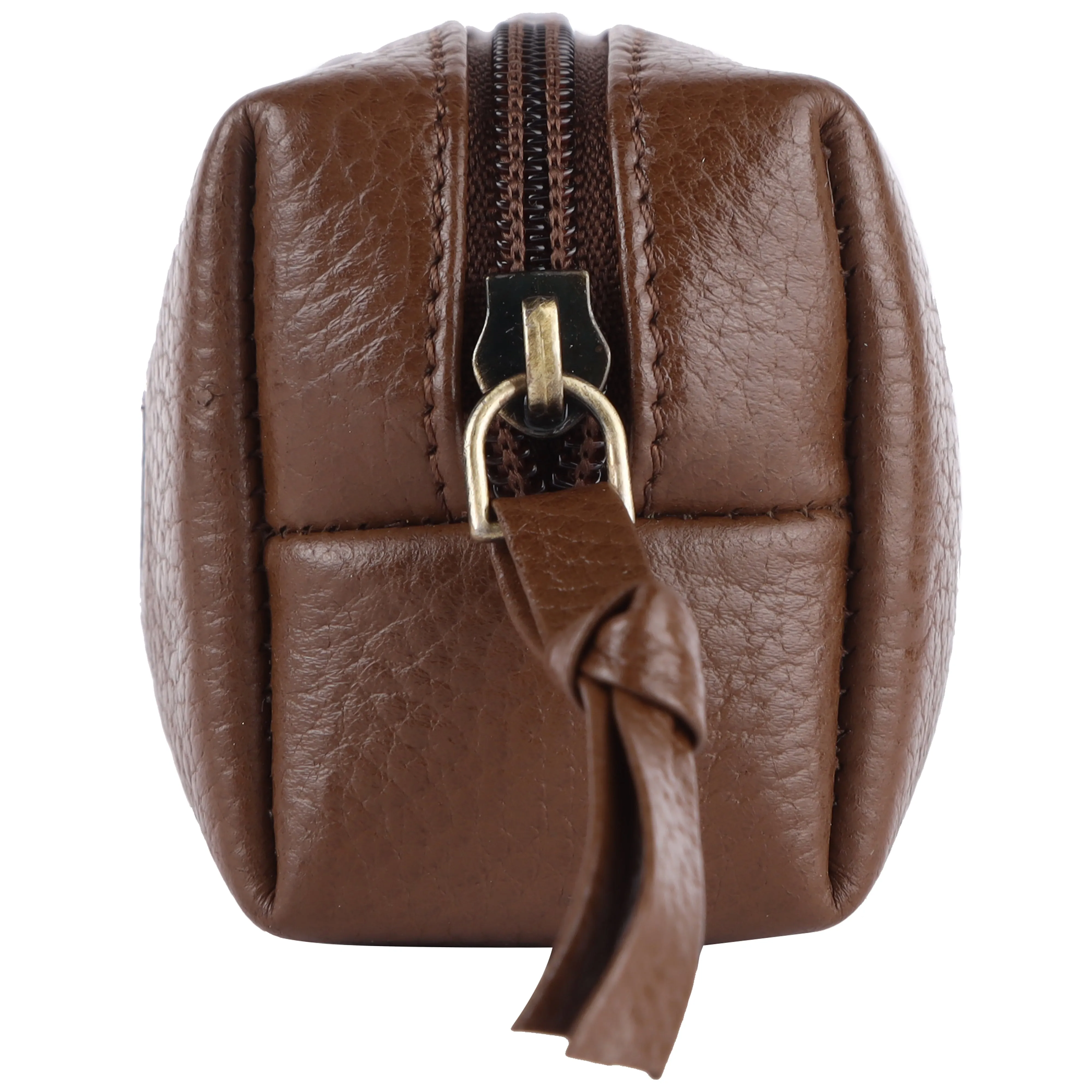 Leather Utility Pouch - Multi-Use Pencil Case, Cosmetic, Stationery, Coin, and Makeup Brush Pouch for Women & Men