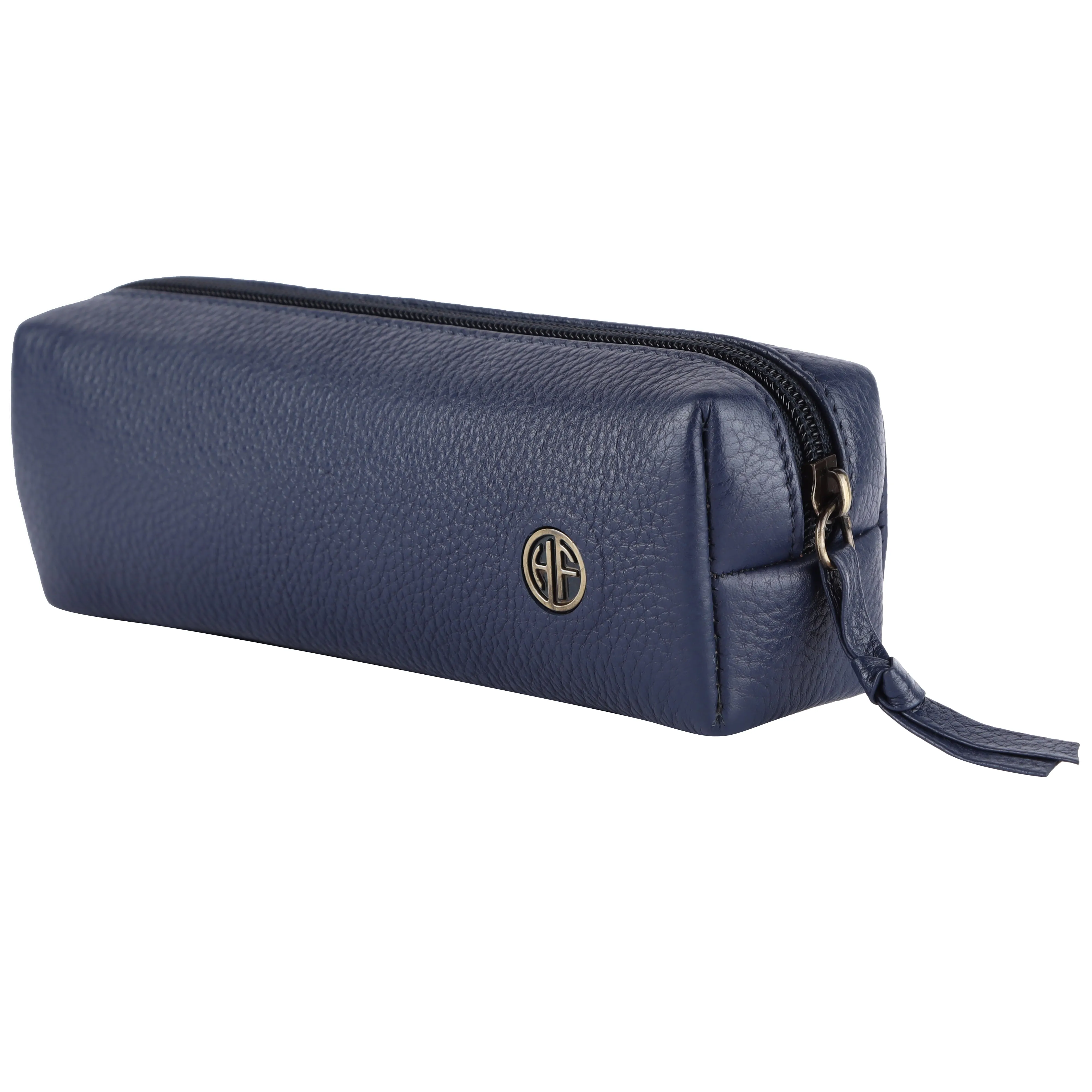 Leather Utility Pouch - Multi-Use Pencil Case, Cosmetic, Stationery, Coin, and Makeup Brush Pouch for Women & Men