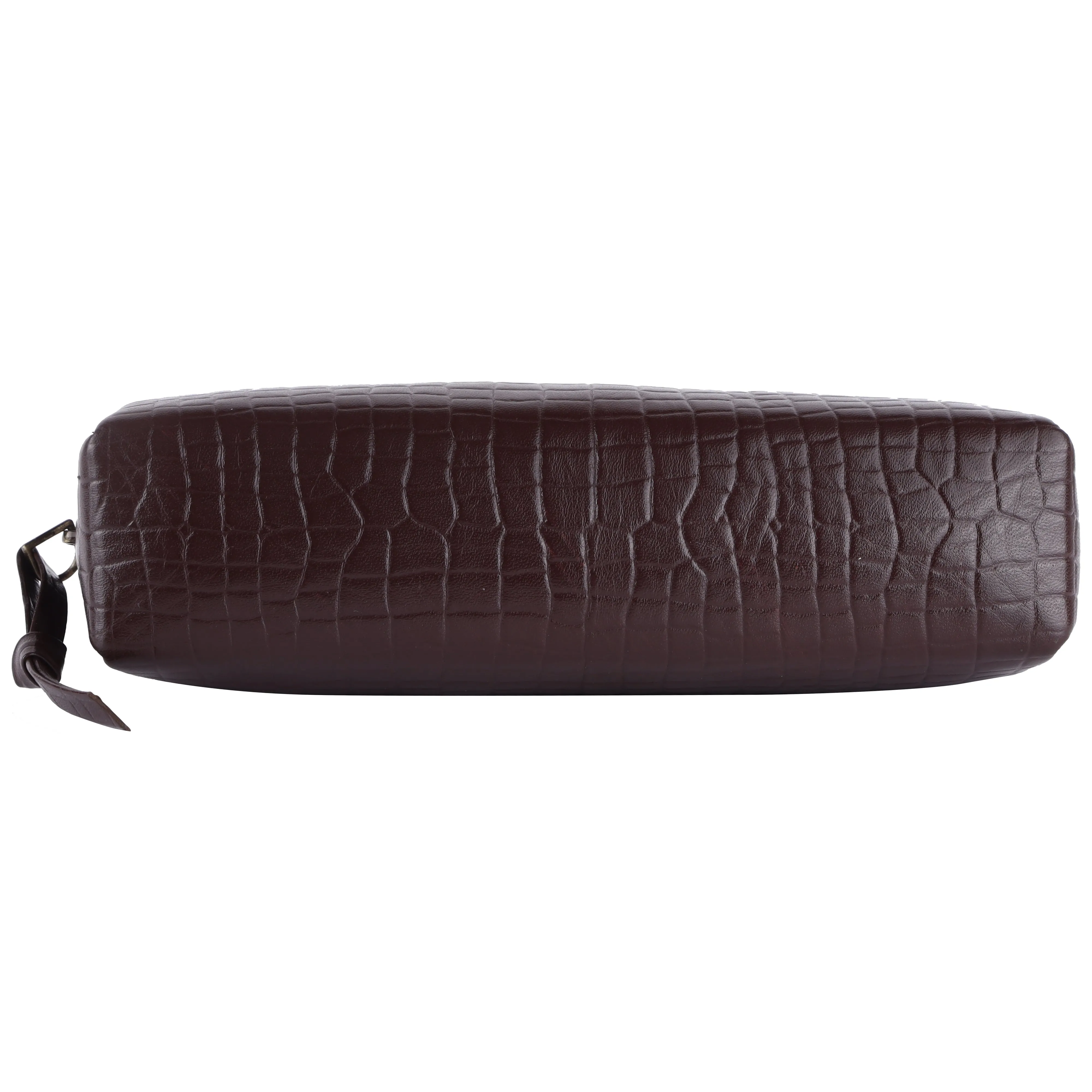 Leather Utility Pouch - Multi-Use Pencil Case, Cosmetic, Stationery, Coin, and Makeup Brush Pouch for Women & Men
