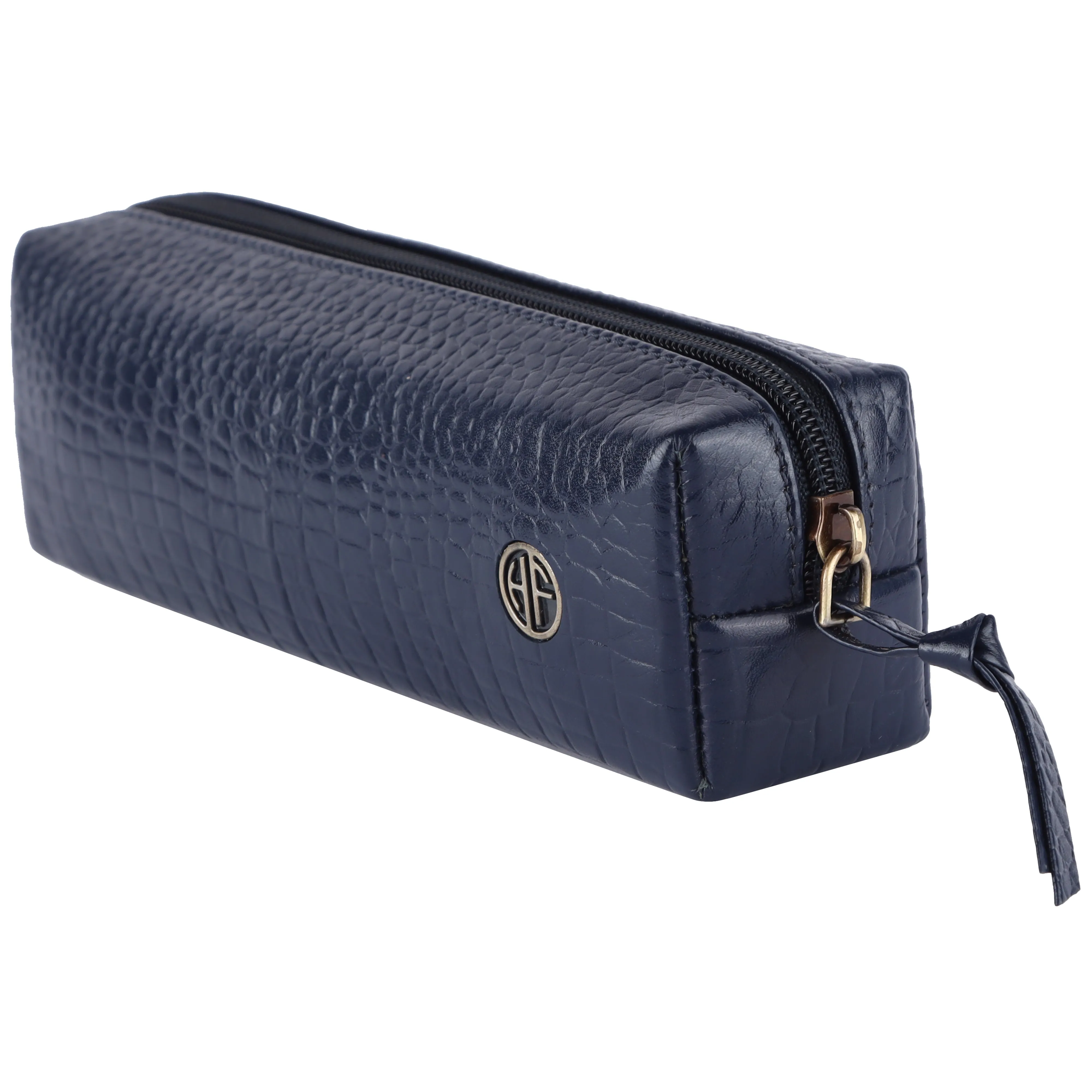 Leather Utility Pouch - Multi-Use Pencil Case, Cosmetic, Stationery, Coin, and Makeup Brush Pouch for Women & Men