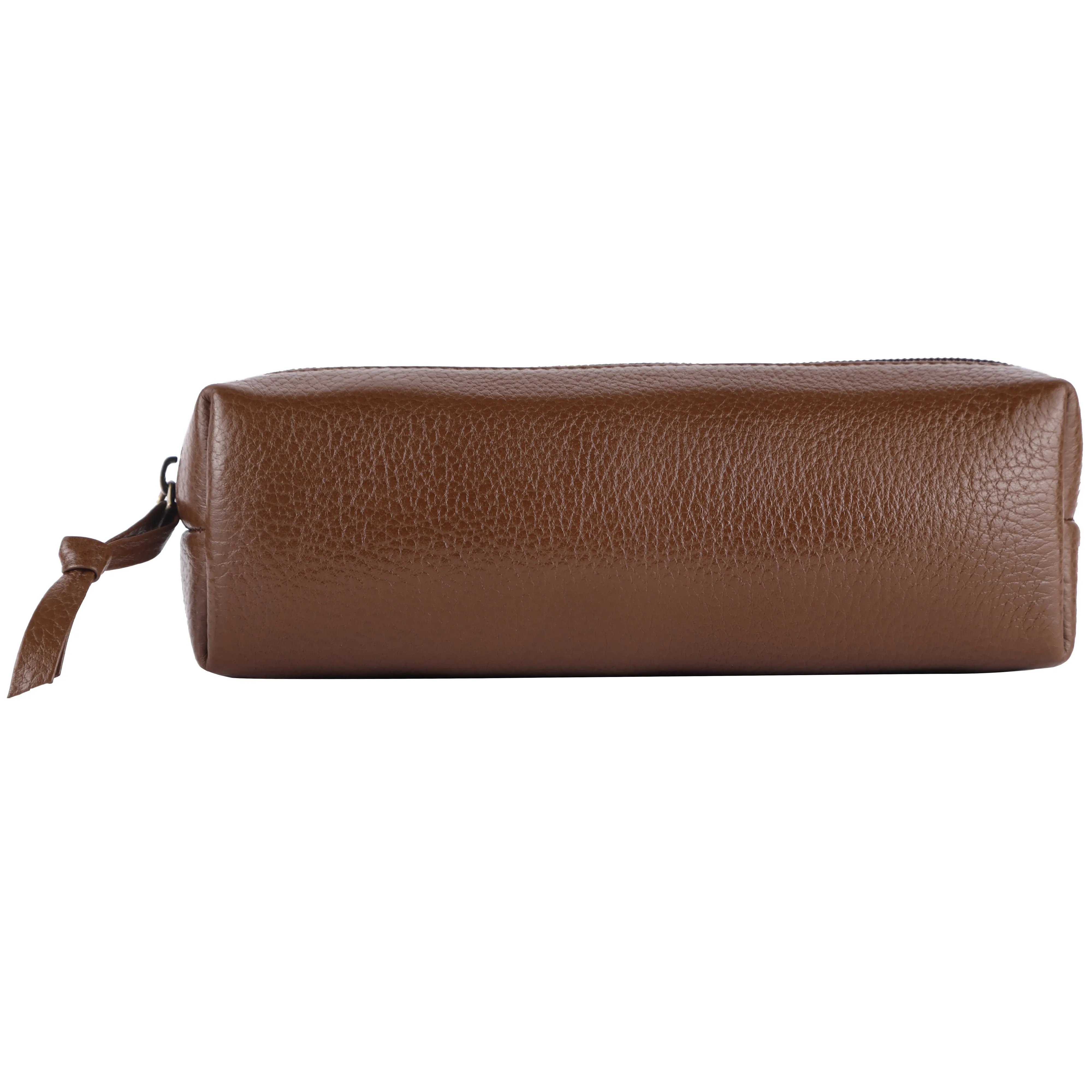 Leather Utility Pouch - Multi-Use Pencil Case, Cosmetic, Stationery, Coin, and Makeup Brush Pouch for Women & Men