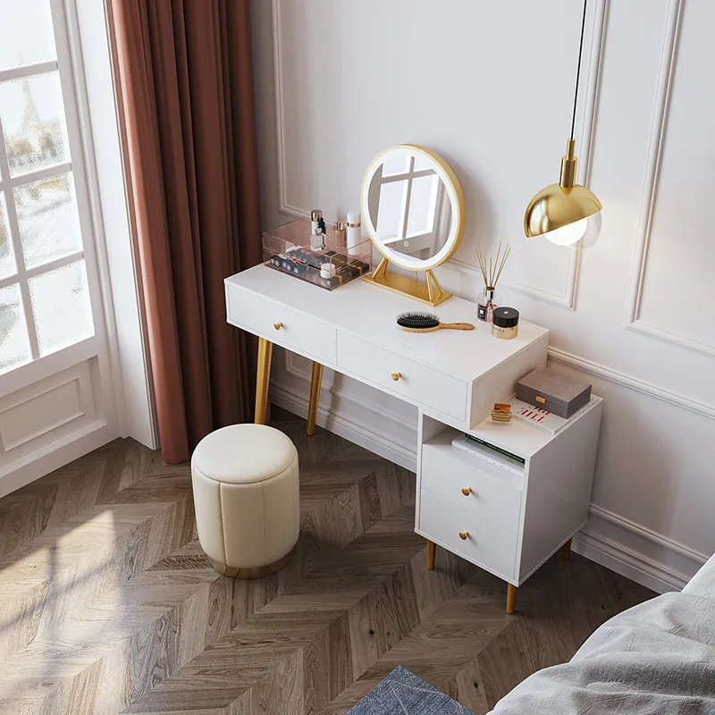 Luxury Dressing Table with Ivory Stool Set