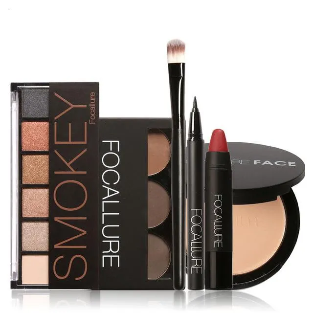 Makeup Tool Kit With Sexy Matte Lipstick Beauty Eyeshadow/Eyebrow/Eyeliner Pen/Brush