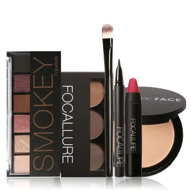 Makeup Tool Kit With Sexy Matte Lipstick Beauty Eyeshadow/Eyebrow/Eyeliner Pen/Brush