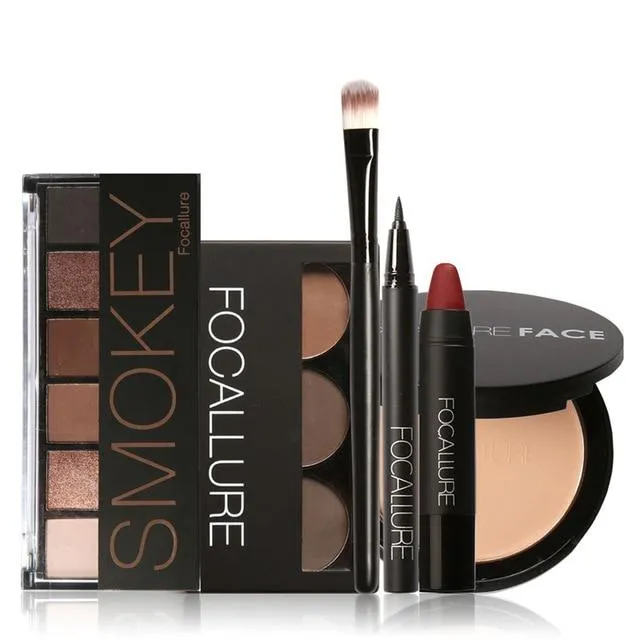 Makeup Tool Kit With Sexy Matte Lipstick Beauty Eyeshadow/Eyebrow/Eyeliner Pen/Brush