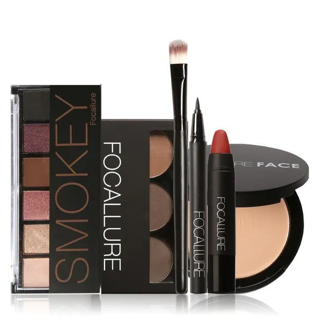 Makeup Tool Kit With Sexy Matte Lipstick Beauty Eyeshadow/Eyebrow/Eyeliner Pen/Brush
