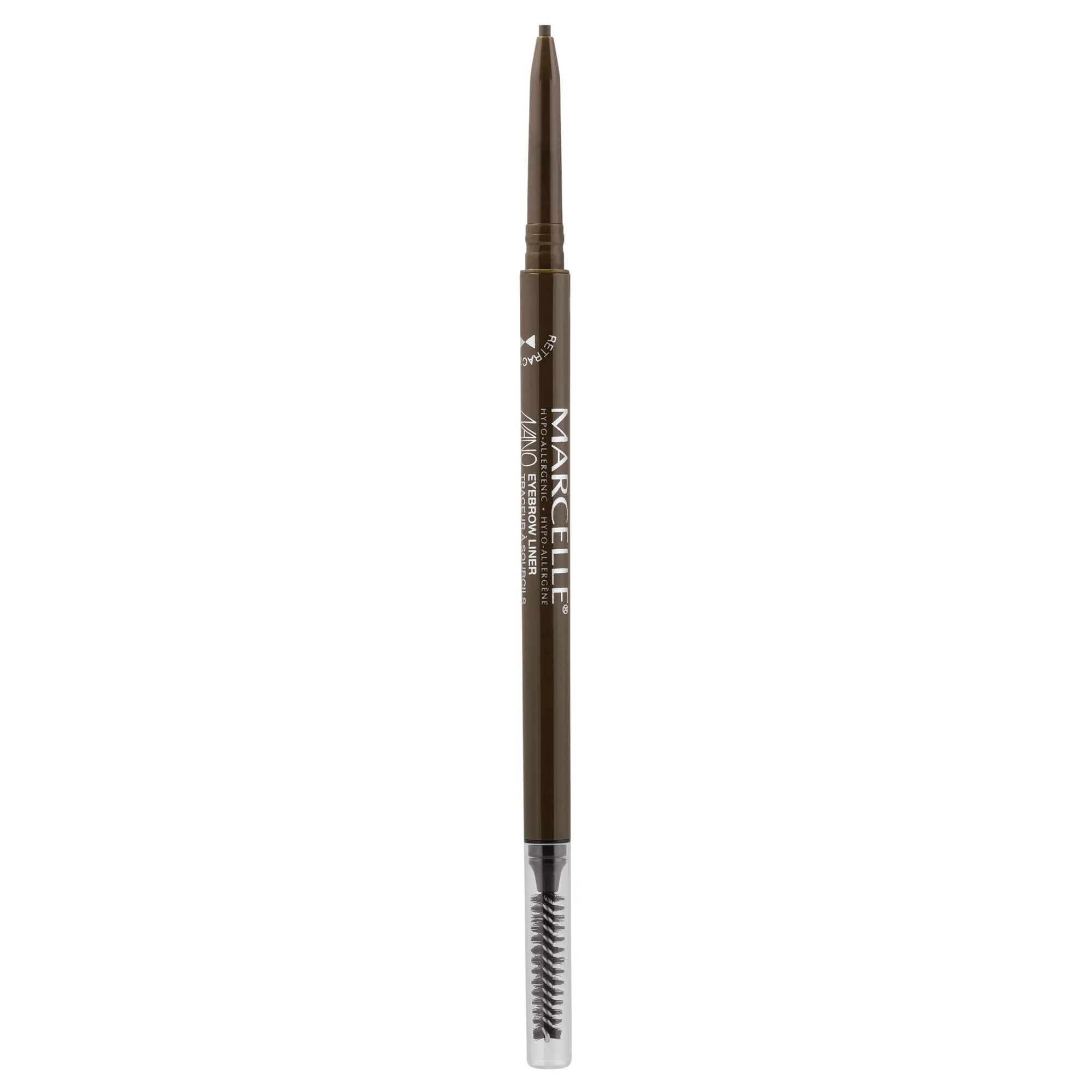 Marcelle Nano Eyebrow Liner, Black Brown, Ultra-Precise Brow Pencil, Long-Lasting, Waterproof, Smudge-Proof, Vegan, Hypoallergenic, Fragrance-Free, Cruelty-Free, 0.09 g