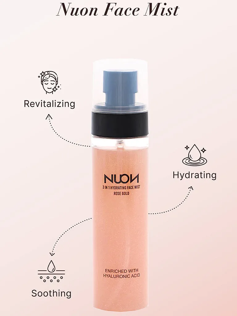 Nuon 3 in 1 Rose Gold Hydrating Face Mist - 100 ML
