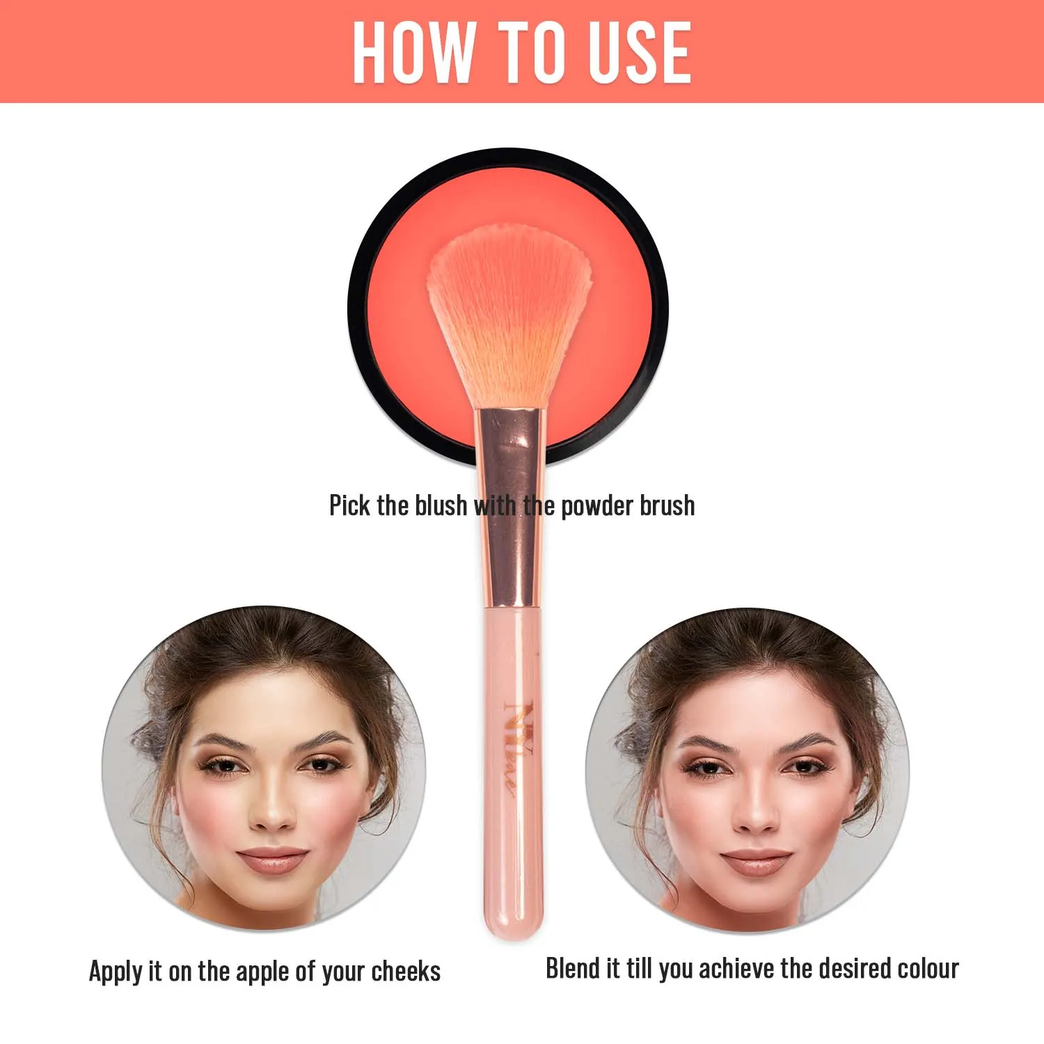 NY Bae Sunset Skyline Blush - Coral Sunset 06 (5 g) | Coral | Matte Finish | Rich Colour | Blendable | Multipurpose | Travel Friendly